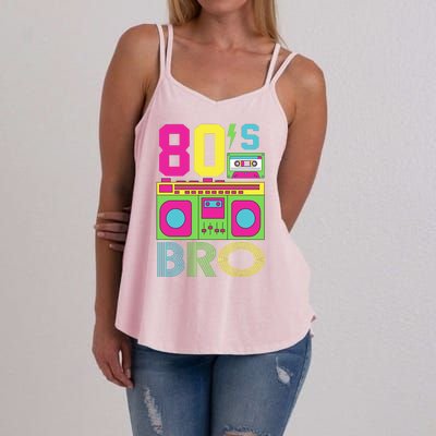 80s Bro Theme Party Retro Music Women's Strappy Tank