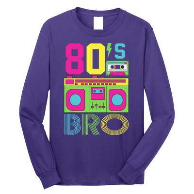 80s Bro Theme Party Retro Music Long Sleeve Shirt