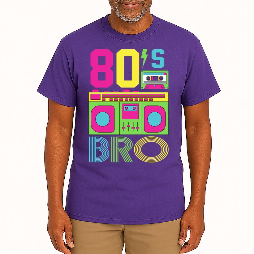 80s Bro Theme Party Retro Music Tall T-Shirt
