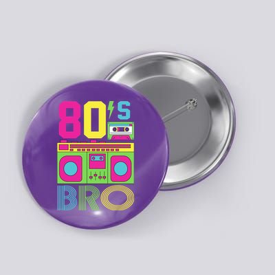 80s Bro Theme Party Retro Music Button