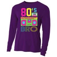 80s Bro Theme Party Retro Music Cooling Performance Long Sleeve Crew