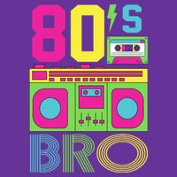 80s Bro Theme Party Retro Music Cooling Performance Long Sleeve Crew