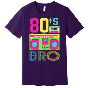 80s Bro Theme Party Retro Music Premium T-Shirt