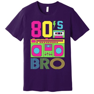 80s Bro Theme Party Retro Music Premium T-Shirt