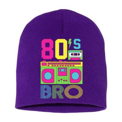 80s Bro Theme Party Retro Music Short Acrylic Beanie