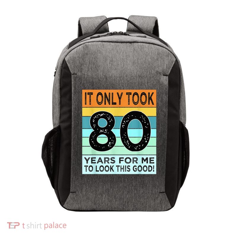 80th Birthday Turning 80 Years Old Vector Backpack