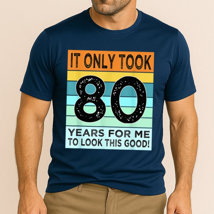 80th Birthday Turning 80 Years Old Cooling Performance Crew T-Shirt