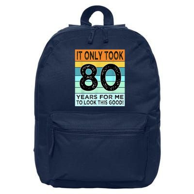 80th Birthday Turning 80 Years Old 16 in Basic Backpack