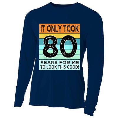 80th Birthday Turning 80 Years Old Cooling Performance Long Sleeve Crew