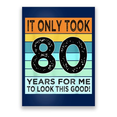 80th Birthday Turning 80 Years Old Poster