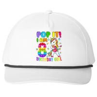 8th Birthday Unicorn Fidget Pop It Birthday 8 Year Old Cute Snapback Five-Panel Rope Hat