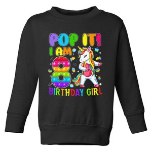 8th Birthday Unicorn Fidget Pop It Birthday 8 Year Old Cute Toddler Sweatshirt