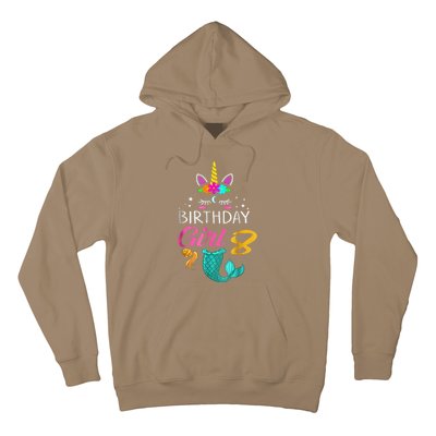 8th Birthday Unicorn Mermaid Tail 8 Years Old Tee Hoodie