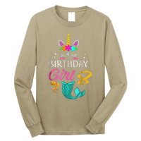 8th Birthday Unicorn Mermaid Tail 8 Years Old Tee Long Sleeve Shirt