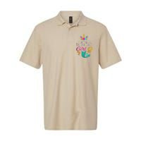 8th Birthday Unicorn Mermaid Tail 8 Years Old Tee Softstyle Adult Sport Polo