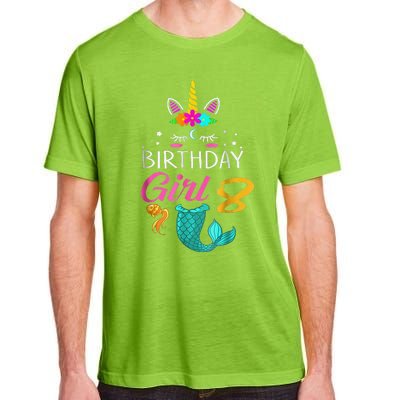 8th Birthday Unicorn Mermaid Tail 8 Years Old Adult ChromaSoft Performance T-Shirt