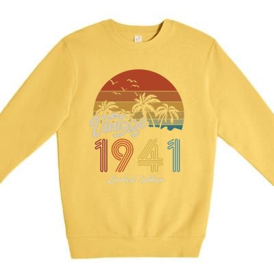 82nd Birthday Vintage Limited Edition 1941 Premium Crewneck Sweatshirt