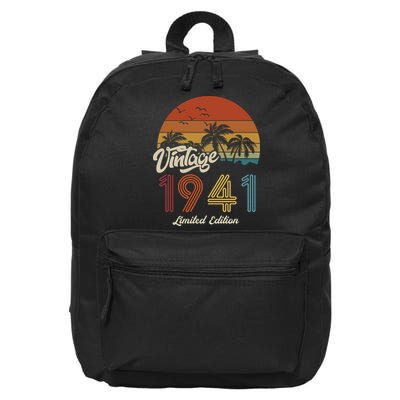 82nd Birthday Vintage Limited Edition 1941 16 in Basic Backpack