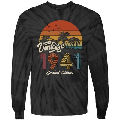 82nd Birthday Vintage Limited Edition 1941 Tie-Dye Long Sleeve Shirt