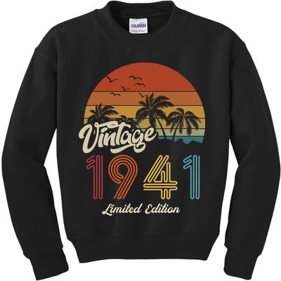 82nd Birthday Vintage Limited Edition 1941 Kids Sweatshirt