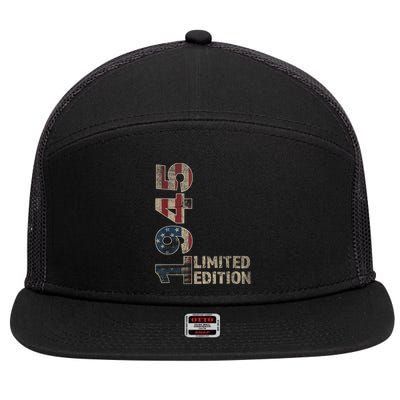 80th Birthday Vintage Born 1945 Turning 80 Year Old 7 Panel Mesh Trucker Snapback Hat
