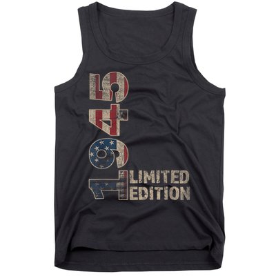 80th Birthday Vintage Born 1945 Turning 80 Year Old Tank Top