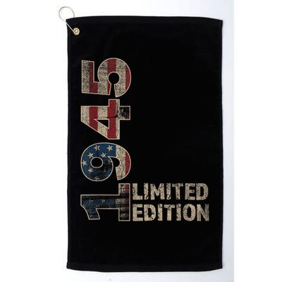 80th Birthday Vintage Born 1945 Turning 80 Year Old Golf Towel