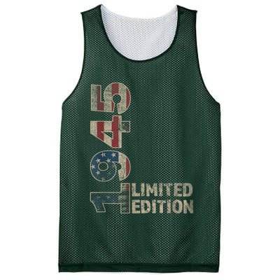 80th Birthday Vintage Born 1945 Turning 80 Year Old Mesh Reversible Basketball Jersey Tank