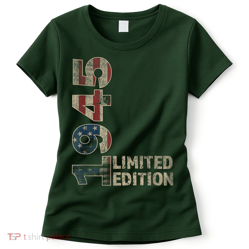 80th Birthday Vintage Born 1945 Turning 80 Year Old Womens T-Shirt