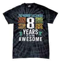 8th Birthday Vintage 96 Months 8 Year Old Birthday Tie-Dye T-Shirt