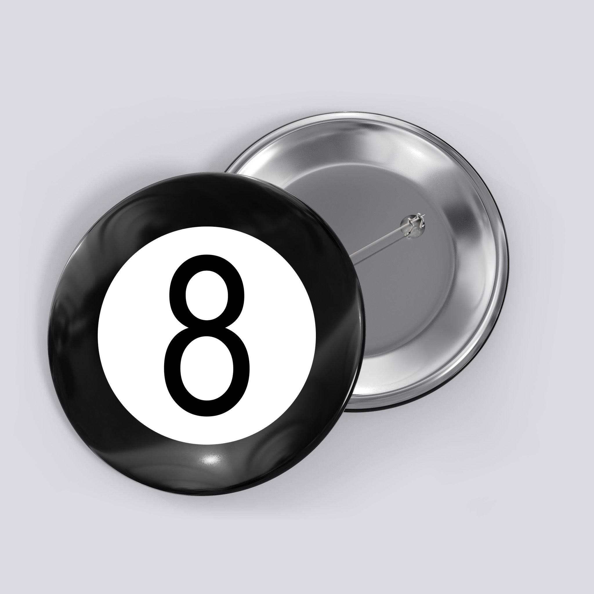 8 Ball Vintage Button