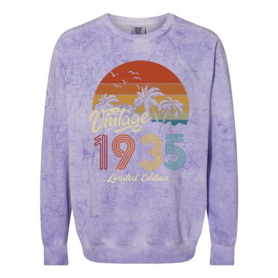 88th Birthday Vintage Limited Edition 1935 Colorblast Crewneck Sweatshirt