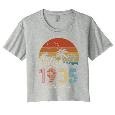 88th Birthday Vintage Limited Edition 1935 Women's Crop Top Tee