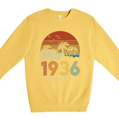 87th Birthday Vintage Limited Edition 1936 Premium Crewneck Sweatshirt