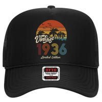 87th Birthday Vintage Limited Edition 1936 High Crown Mesh Back Trucker Hat