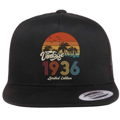 87th Birthday Vintage Limited Edition 1936 Flat Bill Trucker Hat