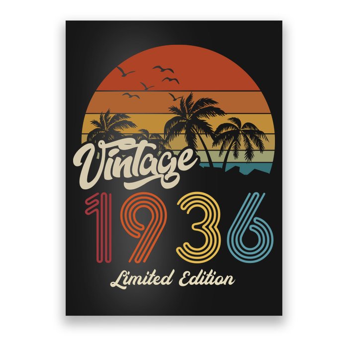 87th Birthday Vintage Limited Edition 1936 Poster