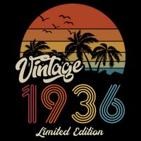 87th Birthday Vintage Limited Edition 1936 Poster