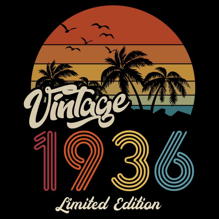 87th Birthday Vintage Limited Edition 1936 Poster