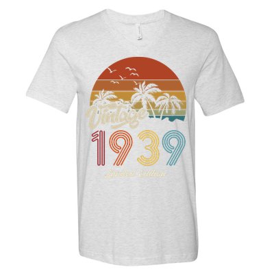 84th Birthday Vintage Limited Edition 1939 V-Neck T-Shirt