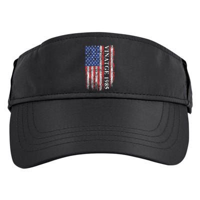 37th Birthday Vintage American Flag 1985 Adult Drive Performance Visor