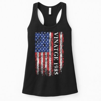 37th Birthday Vintage American Flag 1985 Womens Tank Top