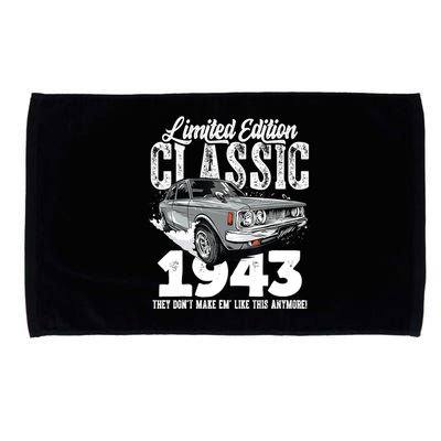 80th birthday Vintage Classic Car 1943 B-day 80 year old Microfiber Hand Towel