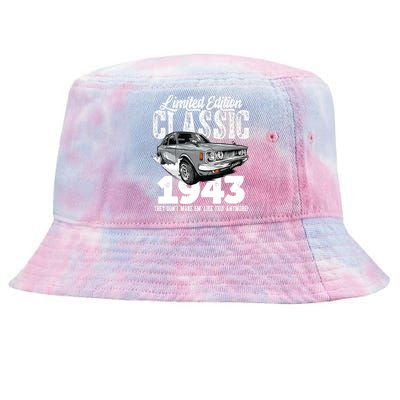 80th birthday Vintage Classic Car 1943 B-day 80 year old Tie-Dyed Bucket Hat