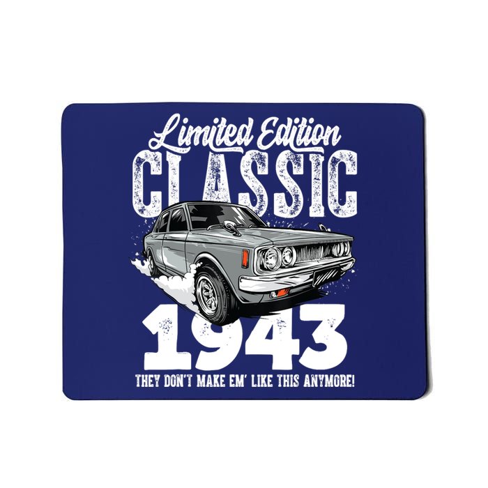 80th birthday Vintage Classic Car 1943 B-day 80 year old Mousepad