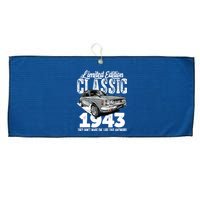 80th birthday Vintage Classic Car 1943 B-day 80 year old Large Microfiber Waffle Golf Towel