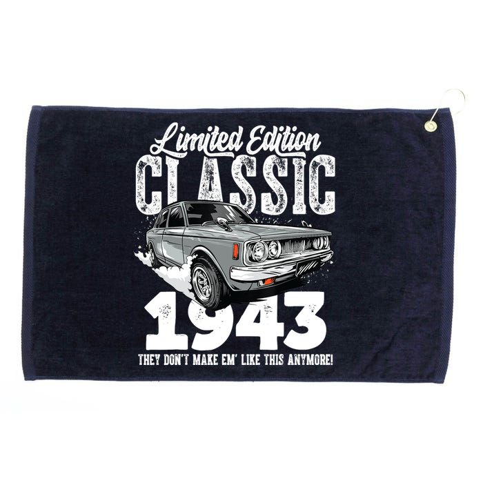 80th birthday Vintage Classic Car 1943 B-day 80 year old Grommeted Golf Towel