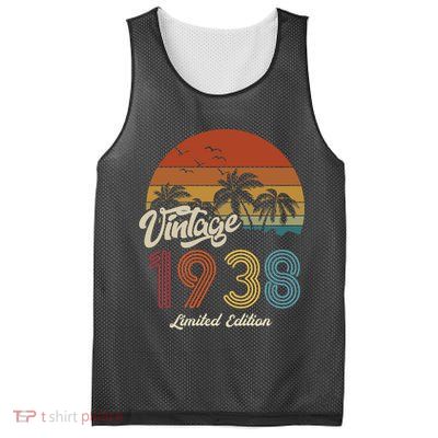 85th Birthday Vintage Limited Edition 1938 Mesh Reversible Basketball Jersey Tank