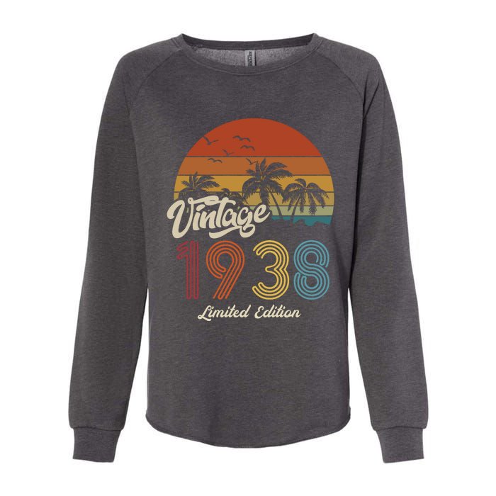 85th Birthday Vintage Limited Edition 1938 Womens California Wash Sweatshirt