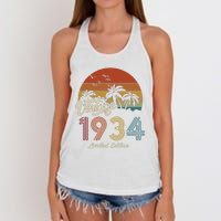 89th Birthday Vintage Limited Edition 1934 Women's Knotted Racerback Tank